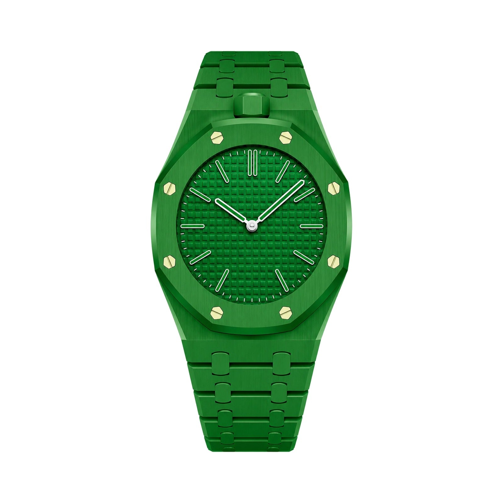 OCTAVIR Jade Bioceramic modular watch strap — compatible with AP × Swatch Royal Pop bioceramic case (watch not included)